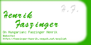 henrik faszinger business card